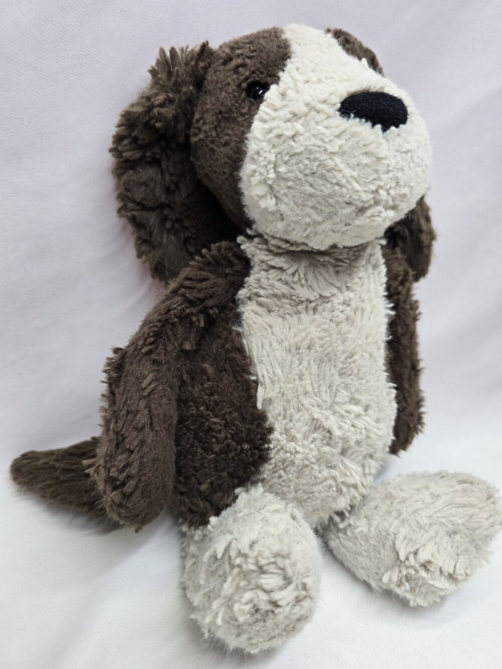 Jellycat London Bashful Fudge Puppy Brown & White Plush 12”- Matted Fur Used - Picture 14 of 16